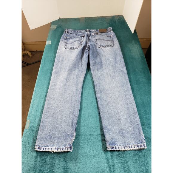Lee Jeans Sz 32x29 Mens Blue Stretch Pants Denim Casual Comfort Light Straight - Picture 14 of 16